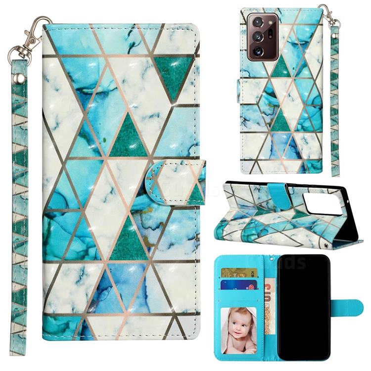 Stitching Marble 3D Leather Phone Holster Wallet Case for Samsung Galaxy Note 20 Ultra