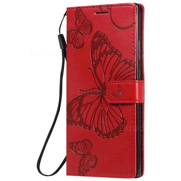 Embossing 3D Butterfly Leather Wallet Case for Samsung Galaxy Note 20 ...