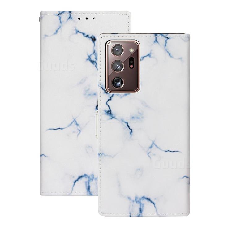 Soft White Marble PU Leather Wallet Case for Samsung Galaxy Note 20 Ultra
