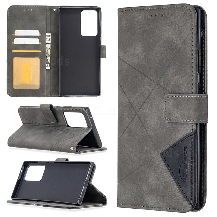 Binfen Color BF05 Prismatic Slim Wallet Flip Cover for Samsung Galaxy Note 20 Ultra - Gray