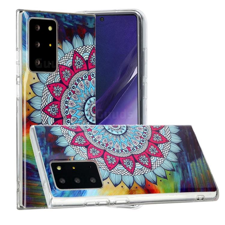 Colorful Sun Flower Noctilucent Soft TPU Back Cover for Samsung Galaxy Note 20 Ultra