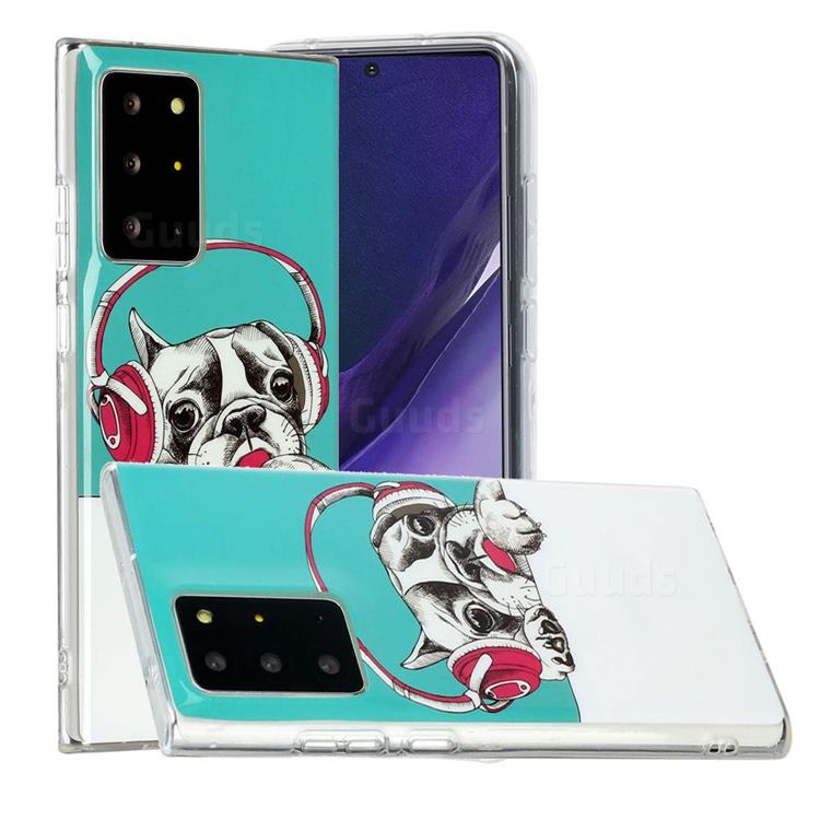 Headphone Puppy Noctilucent Soft TPU Back Cover for Samsung Galaxy Note 20 Ultra
