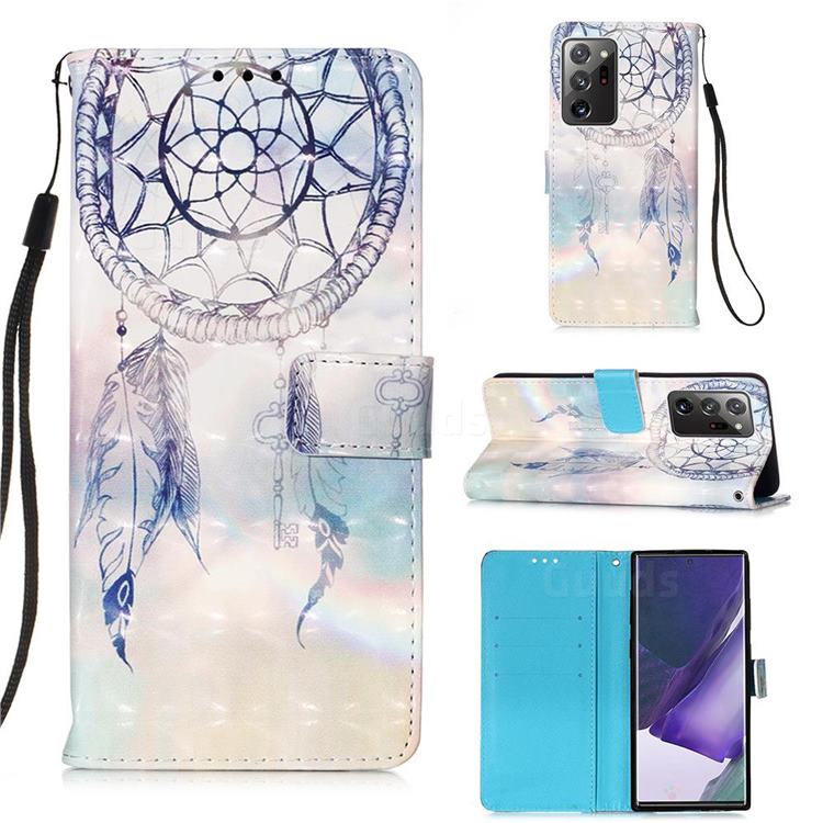 Fantasy Campanula 3D Painted Leather Wallet Case for Samsung Galaxy Note 20 Ultra
