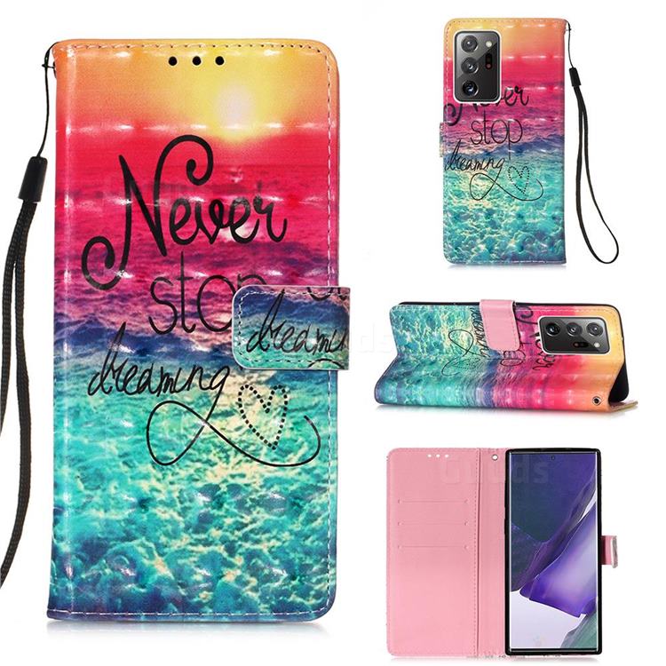 Colorful Dream Catcher 3D Painted Leather Wallet Case for Samsung Galaxy Note 20 Ultra