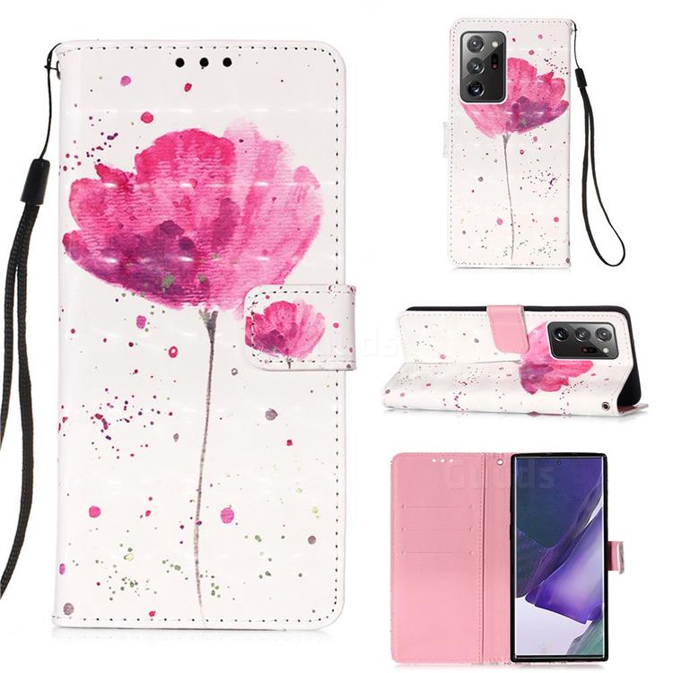 Watercolor 3D Painted Leather Wallet Case for Samsung Galaxy Note 20 Ultra