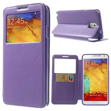Roar Korea Noble View Leather Flip Cover for Samsung Galaxy Note 3 N9005 - Purple