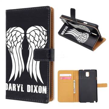 Wings Leather Wallet Case for Samsung Galaxy Note 3 N9000 N9005