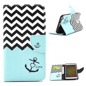 Wave Anchor Leather Wallet Case for Samsung Galaxy Note 3 N9000 N9005