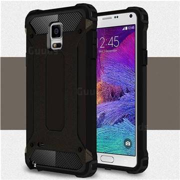 King Kong Armor Premium Shockproof Dual Layer Rugged Hard Cover for Samsung Galaxy Note 4 - Black Gold