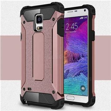 King Kong Armor Premium Shockproof Dual Layer Rugged Hard Cover for Samsung Galaxy Note 4 - Rose Gold