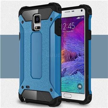 King Kong Armor Premium Shockproof Dual Layer Rugged Hard Cover for Samsung Galaxy Note 4 - Sky Blue