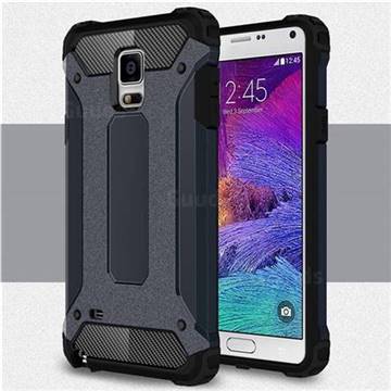 King Kong Armor Premium Shockproof Dual Layer Rugged Hard Cover for Samsung Galaxy Note 4 - Navy