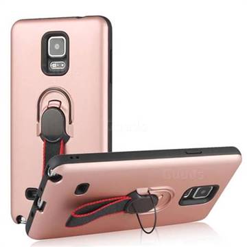 Raytheon Multi-function Ribbon Stand Back Cover for Samsung Galaxy Note 4 - Rose Gold