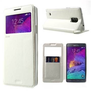 Roar Korea Noble View Leather Flip Cover for Samsung Galaxy Note 4 N910 - White