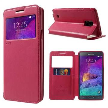 Roar Korea Noble View Leather Flip Cover for Samsung Galaxy Note 4 N910 - Rose
