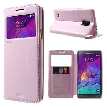 Roar Korea Noble View Leather Flip Cover for Samsung Galaxy Note 4 N910 - Pink