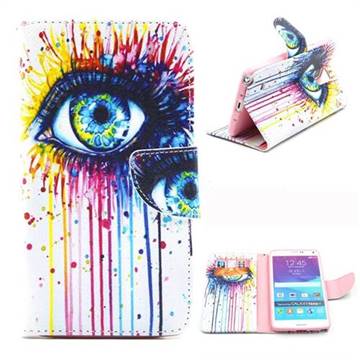 Eye Painting Leather Wallet Case for Samsung Galaxy Note 4 N910