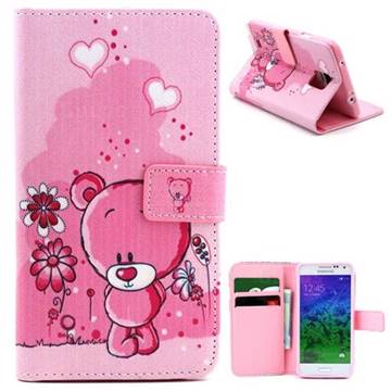 Tiny Pink Bear Leather Wallet Case for Samsung Galaxy Note 4 N910