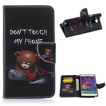Chainsaw Bear Leather Wallet Case for Samsung Galaxy Note 4 N910