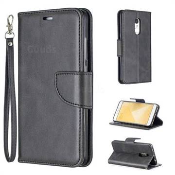 Classic Sheepskin PU Leather Phone Wallet Case for Samsung Galaxy Note 4 - Black