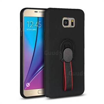 Raytheon Multi-function Ribbon Stand Back Cover for Samsung Galaxy Note 5 - Black