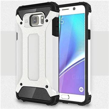 King Kong Armor Premium Shockproof Dual Layer Rugged Hard Cover for Samsung Galaxy Note 5 - White
