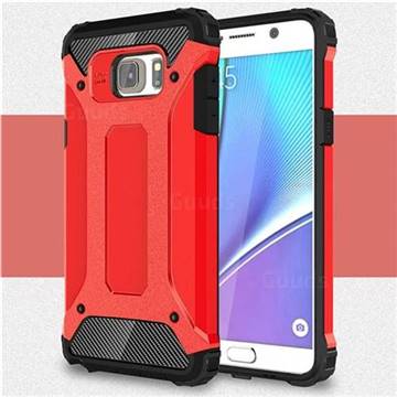 King Kong Armor Premium Shockproof Dual Layer Rugged Hard Cover for Samsung Galaxy Note 5 - Big Red
