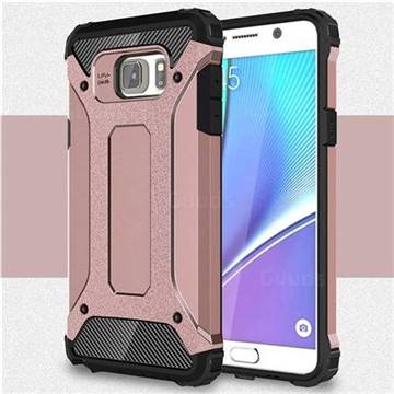 King Kong Armor Premium Shockproof Dual Layer Rugged Hard Cover for Samsung Galaxy Note 5 - Rose Gold