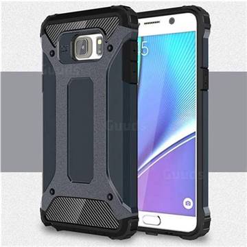 King Kong Armor Premium Shockproof Dual Layer Rugged Hard Cover for Samsung Galaxy Note 5 - Navy