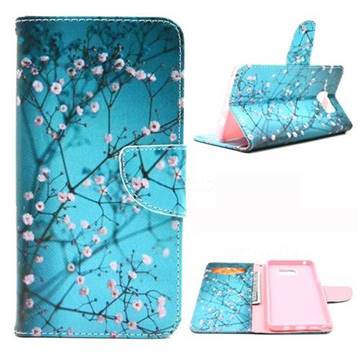 Blue Plum Leather Wallet Case for Samsung Galaxy Note 5
