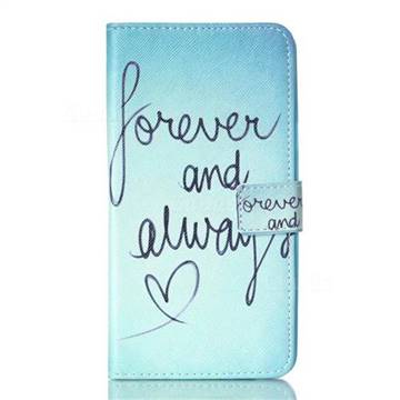 Never And Always Leather Wallet Case for Samsung Galaxy Note 5