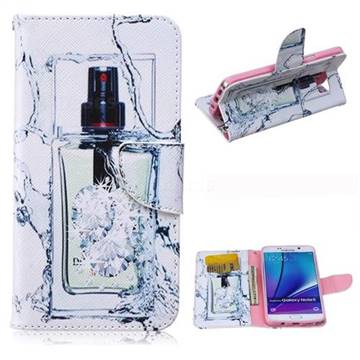 Perfume Bottle Leather Wallet Case for Samsung Galaxy Note 5