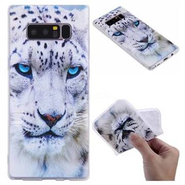 White Leopard 3D Relief Matte Soft TPU Back Cover for Samsung Galaxy Note 8