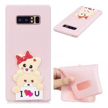 Love Bear Soft 3D Silicone Case for Samsung Galaxy Note 8
