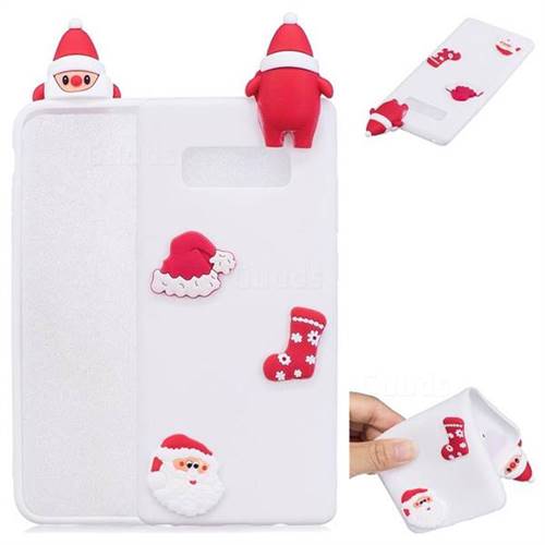 White Santa Claus Christmas Xmax Soft 3D Silicone Case for Samsung Galaxy Note 8