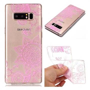 Flower Vine Super Clear Varnish Soft TPU Back Cover for Samsung Galaxy Note 8