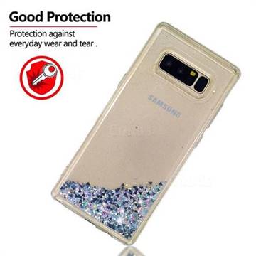 Dynamic Liquid Glitter Quicksand Sequins Tpu Phone Case For Samsung Galaxy Note 8 Silver Tpu