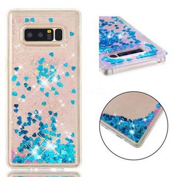 Dynamic Liquid Glitter Quicksand Sequins TPU Phone Case for Samsung Galaxy Note 8 - Blue
