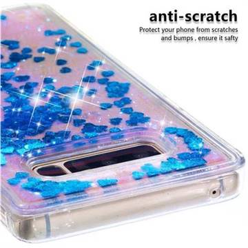 Dynamic Liquid Glitter Quicksand Sequins TPU Phone Case For Samsung Galaxy Note Blue TPU