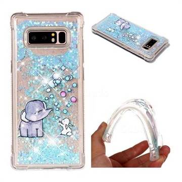 Bubble Jumbo Rabbit Dynamic Liquid Glitter Sand Quicksand Star TPU Case for Samsung Galaxy Note 8