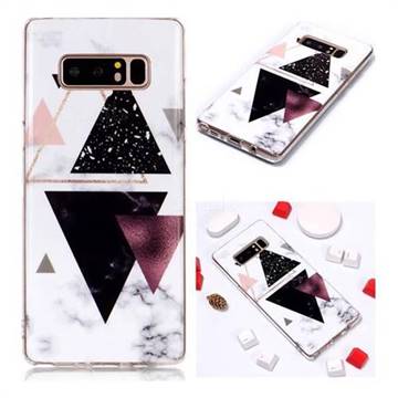 Four Triangular Soft TPU Marble Pattern Phone Case for Samsung Galaxy Note 8