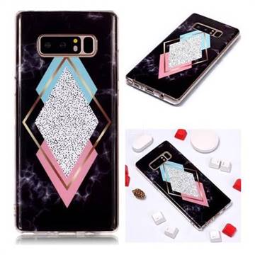 Black Diamond Soft TPU Marble Pattern Phone Case for Samsung Galaxy Note 8