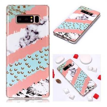 Diagonal Grass Soft TPU Marble Pattern Phone Case for Samsung Galaxy Note 8