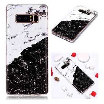 Black and White Soft TPU Marble Pattern Phone Case for Samsung Galaxy Note 8