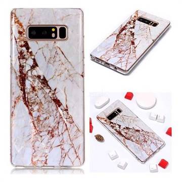 White Crushed Soft TPU Marble Pattern Phone Case for Samsung Galaxy Note 8