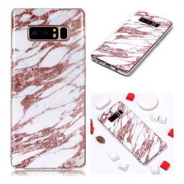 Rose Gold Grain Soft TPU Marble Pattern Phone Case for Samsung Galaxy Note 8