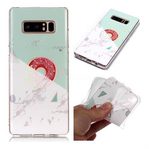 Donuts Marble Pattern Bright Color Laser Soft TPU Case for Samsung Galaxy Note 8