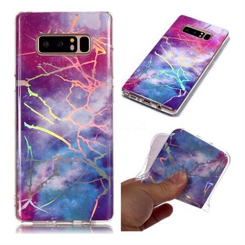 Dream Sky Marble Pattern Bright Color Laser Soft TPU Case for Samsung Galaxy Note 8