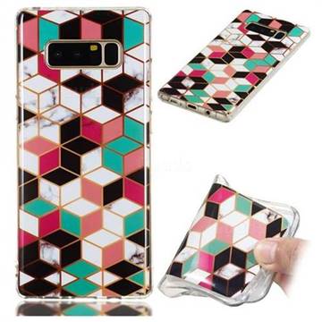 Three-dimensional Square Soft TPU Marble Pattern Phone Case for Samsung Galaxy Note 8