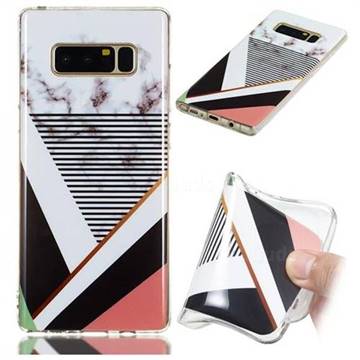Pinstripe Soft TPU Marble Pattern Phone Case for Samsung Galaxy Note 8